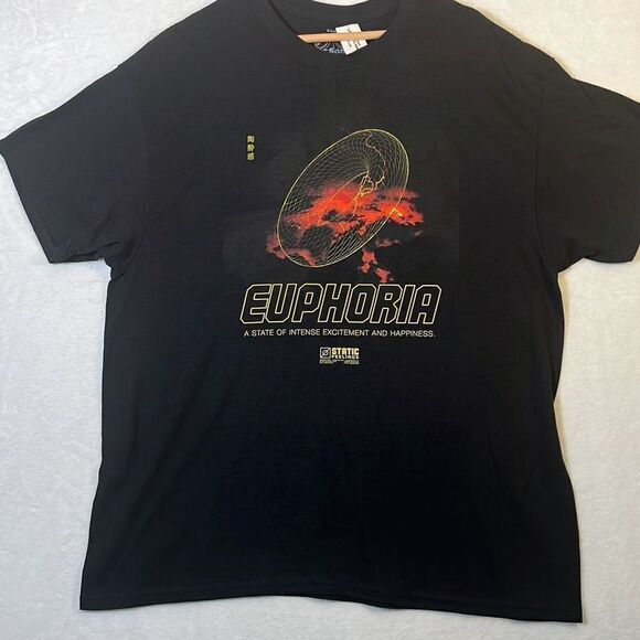 Euphoria Static Feelings graphic‎ short sleeve T-shirt NWT- Men X-Large - Picture 1 of 6